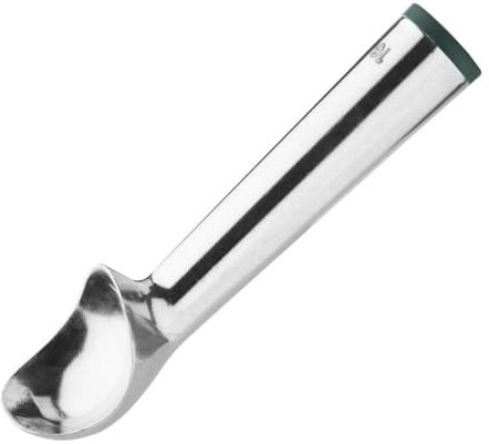 Vogue Ice Cream Scoop with Green Cap 2.5 oz, Aluminium, 16 portions per Litre, Ice Cream Scooper, Conductive Liquid Handle, J089
