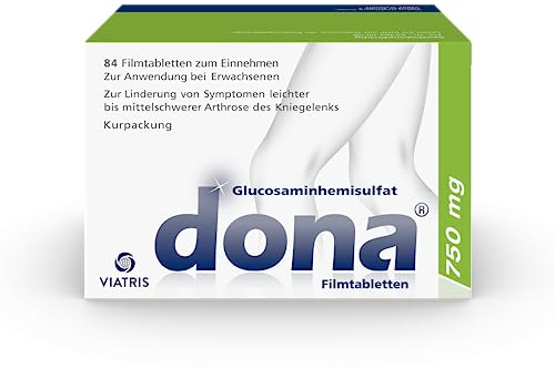 Dona 750 mg: Lindert die Symptome bei leichter bis mittelschwerer Knie-Arthrose, wirksame Kniearznei bei Arthrose, hochdosiertes Glucosamin, 84 Tabletten