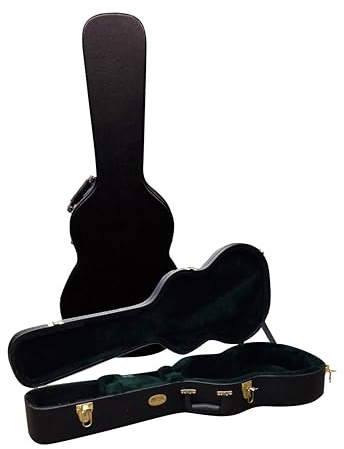 Martin LX-Koffer für Gitarre, geformt, hart, schwarz, grünes Samtfutter (12C0091)