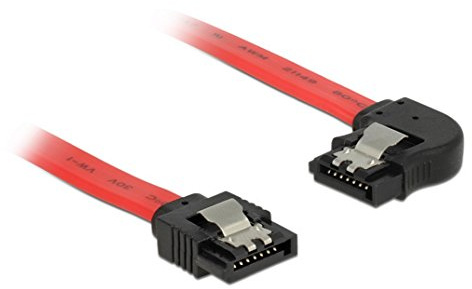 Delock 83964 - Cable SATA (0,5 m, SATA de 7 pines, SATA de 7 pines, conector macho/macho, negro, rojo, recto)