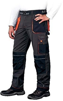 Leber&Hollman LH-FMN-T_SBP56 Pantalon de Protection Formen, Acier-Noir-Orange, Taille 56