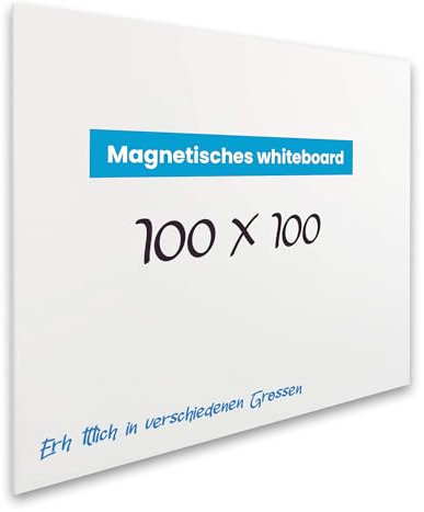 Vivol Whiteboard, magnetisch, rahmenlos | Magnettafel ohne Stifteablage | Filztafel Wand magnetisch | 8 Größen magnetisch abwischbar (100 x 100, weiß)