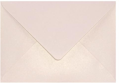 Netuno 25 Umschläge Perlmutt-Rose-Gold DIN B6 125x 175 mm 120g Aster Metallic Candy Pink Gold glänzende Umschläge B6 schön für Hochzeit Geburtstag Taufe Weihnachten Ostern Einladungen