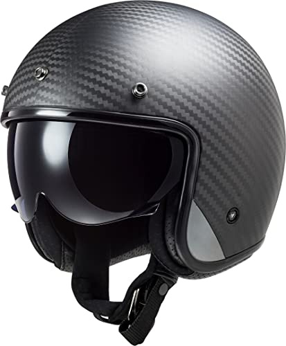 LS2, Jet-Motorradhelm BOB SOLID CARBON Matt Carbon, S
