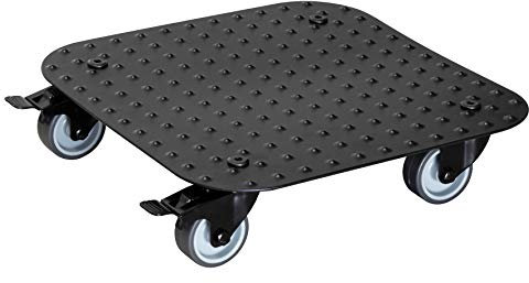 WAGNER Soporte con Ruedas para Plantas Alaska Negro 29 x 29 x 7,5 cm I Carro para Uso Exterior + Interior I Base de Aluminio, Negro I 2 Frenos I Carga MAX. 150 kg I Fabricado en Alemania - 20700801