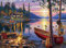 Bweissth 1000 Stück Puzzles für Erwachsene Teenager Sonnenuntergang am See Stress abbauen Familien-Puzzlespiel mit Poster in voller Größe 1000-teiliges Puzzle Kinder Lernspiel Spielzeug Geschenk