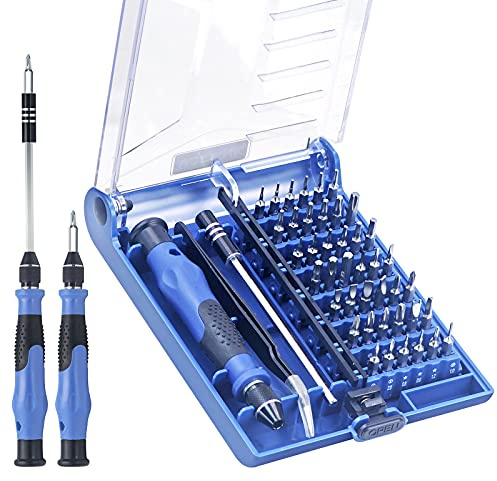 VCELINK Precision Screwdriver Set, 45 in 1 Repair Tool Kit with 42 Bits | Mini Magnetic Screwdriver Set with Tweezers & Extension Shaft for Jewelers, Glasses, PC, Smartphone, Game Console, Tablet