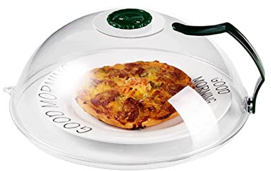 Cubierta de salpicadura de microondas, cubierta de alimentos con mango y revestimientos de vapor ajustables Los orificios, la cubierta de la placa de microondas mantiene el horno de microondas limpio