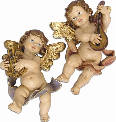 Dekoprojekt Engel Wandengel Harfe & Laute 2-teilig 21 cm