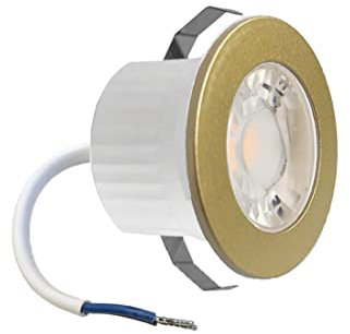 ENERGMiX 3w Mini LED Einbauleuchte Einbaustrahler Einbauspot Mini-Spot Gold 240 Lumen Schutzart IP54 Warmweiß