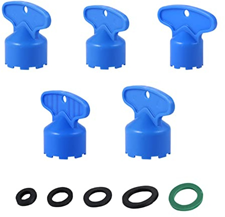 5-Piece Set of Aerator Installation Key, Built-in Faucet spout Removal Tool, with Rubber Ring Gasket, M16.5/M18.5/M21.5/M22.5/M24 Aerator Key kit