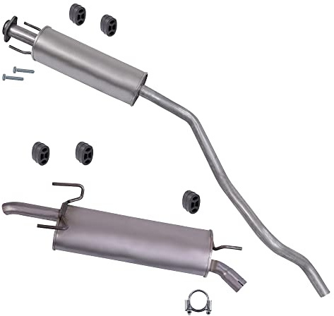 ATEC Germany Auspuff Schalldämpfer Set 1x Mittelschalldämpfer, 1x | Kompatibel mit: OPEL ASTRA F Caravan, ASTRA F Kasten/Kombi