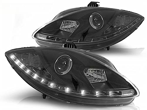 Led Scheinwerfer Set für Seat Leon 1P 2005-2009 in schwarz