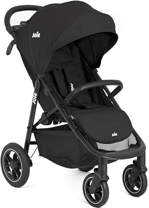 Joie Litetrax™ Pro Air Buggy, kompakt faltbar, Liegeposition, vorwärtsgerichtet, kompatibel mit Reisesystemen, inklusive Regenschutz – Geburt bis 4 Jahre (0–22 kg), Farbe Shale