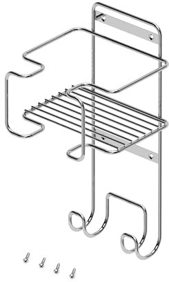 Emuca - Porte-fer et planche à repasser, Acier, Chromé