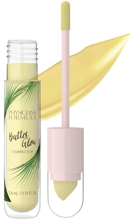 Physicians Formula Butter Glow Corrector, Leichter Concealer mit Doppelseitigem Applikator, mit Leuchtenden und Feuchtigkeitsspendenden Inhaltsstoffen, Yellow