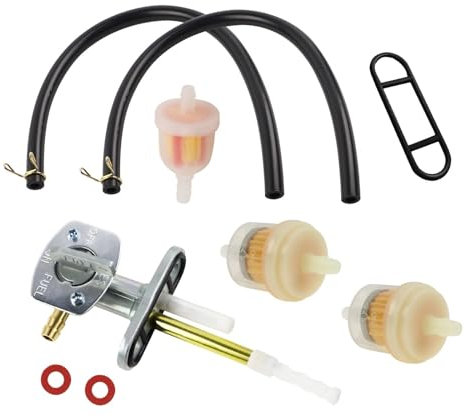 [Replacement] Kraftstoff Benzinhahn Ventil und Kraftstofffilter und Kraftstoffleitung für Suzuki for Kawasaki for Yamaha YFS200 TTR 90 125 250 230 125 YFM 350 660 LTZ400 YZ 125 [NEXUSMART]