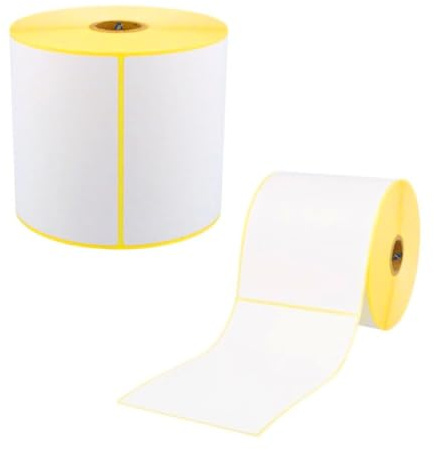 ARLI Thermoetiketten 100 x 150 mm | 2x Rollen (1000 Etiketten) | 500 Stück pro Rolle Kern 25,4 mm Perforiert/Perforation Permanent haftend Thermodirekt Etiketten Versandetiketten für Thermodrucker