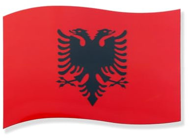 Sonia Originelli Magnetfahne Flagge für das Auto Fanartikel Fussball EM WM, Farbe: Albanien