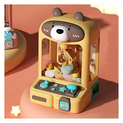 TYBEITAO Candy Grabber avec Lumières Et Musique,30 Peluches Et 10 Gashapons ， Machine Attrape Bonbon pour Les Cadeaux De Fête d'anniversaire,Bear
