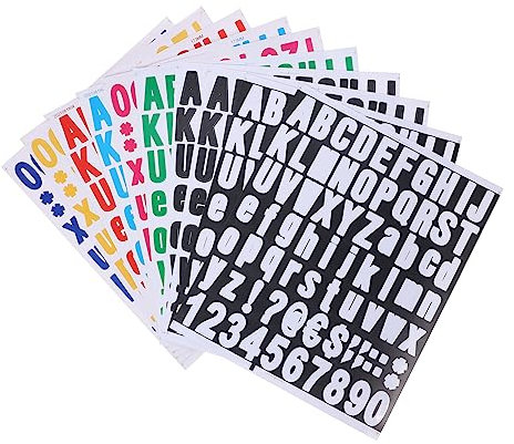 WHAMVOX 10blätter Teiliges Selbstklebende Buchstaben Und Zahlenaufkleber Bunte Vinyl-sticker Für Briefkästen Türen Scrapbooking Und -projekte Wetterfest Und Langlebig