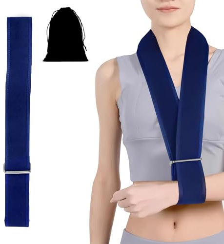 Anmahe Arm Sling for Shoulder Injury Broken Wrist, Shoulder Sling Support Breathable, Adjustable Sling for Arm Support, With Storage Bag, Navy Blue