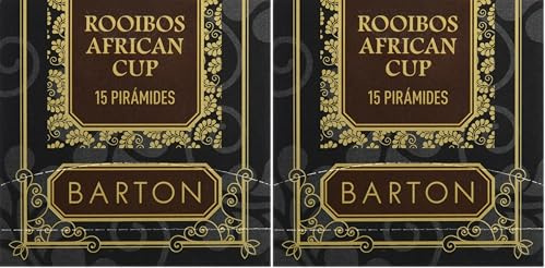 Barton Rooibos African Cup - 15 pirámides, 30 gramo, 15 (Paquete de 2)