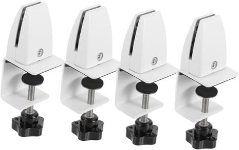 VILLFUL Adjustable Desk Partition Brackets Sneeze Guard Holder Clips Aluminum Alloy Desk Divider Screens Privacy Panel Clamp for Office