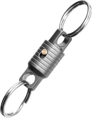 Limeow 1 Pieza Titanio Llavero Mosqueton, Llavero Retractil, Llavero Hombre, Llavero Multiusos, Llavero Tous, Mosqueton Llavero, Anillas Llaveros Llavero Robusto para Todas las Llaves (Gris Titanio)