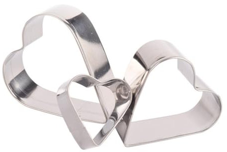 LIFKOME 3piezas Molde Para Galletas De Acero Inoxidable Forma De Corazón Utensilios De Cocina Para Decorar Postres Para y Galletas De
