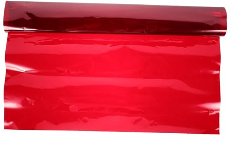 QUMIIRITY Rote Pet Farbfilterfolie mit Farbkorrektur und Farbmischung für Party und Bühnenbeleuchtung Lichtfilterfolie mit Sonnenuntergangseffekt für Stimmungsvolle Lichteffekte