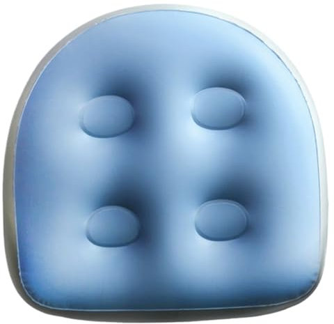 Sedile per vasca idromassaggio gonfiabile in PVC da 18, 5 × 14, 6 × 5, 9 pollici con ventose, sedile della piscina spa riutilizzabile per adulti, sedia mobile portatile per e piscina all'aperto, bl