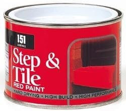 ASA® 151 Coatings Step & Tile Red Glossy Paint Hard Drying High Performance No Runs High Build Glossy Finish For Steps, Tiles & Concrete Surfaces Exterior & Interior 180ml