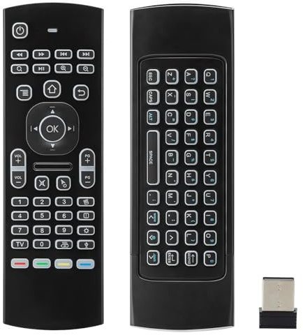 BIFANS MX3 2.4G Mini Wireless Keyboard Multifunctional Air Mouse with Backlit and Voice Input infrared Remote Control for Android TV Box MXQ/HK1/TX3/H96/X96/X88, Projector, PC MAC PS3 Pad XBOX:MX3-L-V