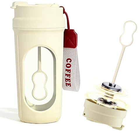 AVCXEC Shaker électrique de protéines, 450 ml, rechargeable par USB, pour boissons protéinées pour la salle de sport et les voyages, portable, anti-fuite, sans BPA, pour milkshakes et substituts de