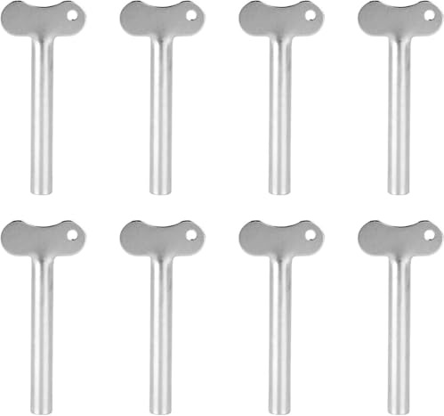 Metal Tube Squeezer, 8 PCS Metal Toothpaste Squeezer Roller Stainless Steel Tube Squeezer Key Dispenser Tube Squeezer Roller for Toothpaste Cosmetic Oil Cream Paint Squeezer