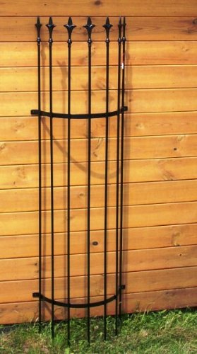 KUHEIGA Rankgitter Höhe 150cm, Schwarz, Rosengitter Rosenhalter, Wandrankgitter