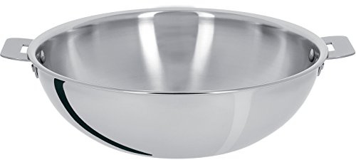 Cristel - WOKT28Q - Wok inox 28cm sans poignée amovible - Collection Casteline