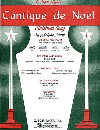 Cantique de Noel: pour piano simplified arrangement
