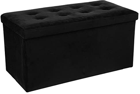 ATMOSPHERA CREATEUR D'INTERIEUR AC-Déco Sitzsack mit Stauraum, Doppelsamt, Schwarz