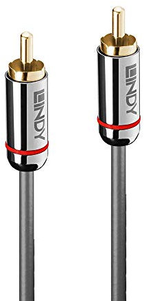 Lindy 35340 - Cavo audio coassiale digitale, linea Cromo Line, 2 m, colore: Antracite