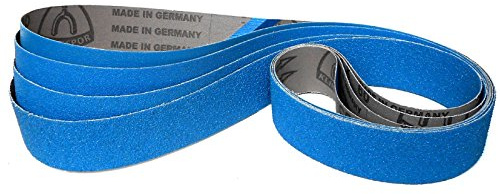 Klingspor CS 411 X Schleifband | 50 x 1500 mm | 4-teiliges Premium-Set | Je ein Band der Körnungen 40,60,80 und 120