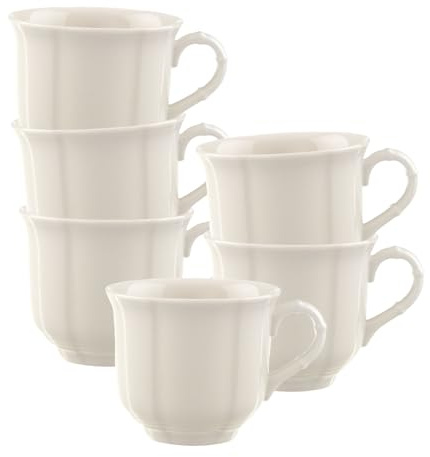 Villeroy & Boch 1023961300 Manoir Lot de 6 Tasses à café en Acier Inoxydable et pailles EKM Living