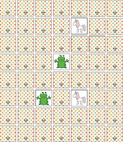 120 Stück Memory Spiel Legekarten Blanko/Polka zum Selbstgestalten - 6 x 6 cm - für Kinder , Enkelkinder und Erwachsene , Selber Malen Basteln und Tuschen
