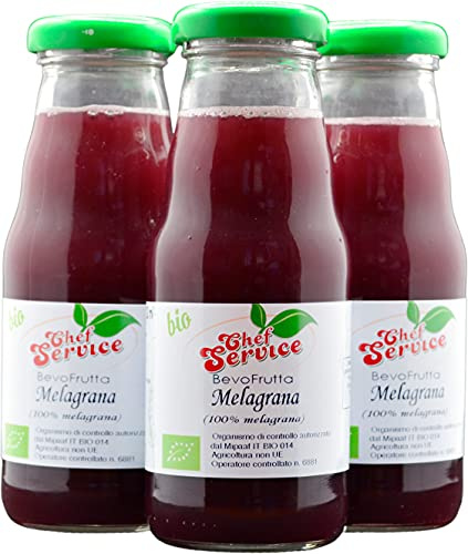 jus de grenade bio 100% fruits, produit à partir de fruits frais, recette et produit artisanal de Chef Service' Offre 3 pièces de 200 ml