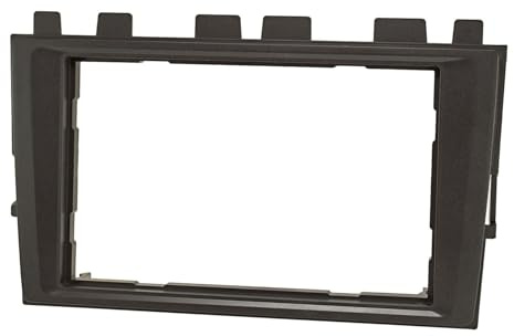 tomzz Audio 2457-053-1 Doppel DIN Radioblende kompatibel mit VW Polo ab 2018 VW T6.1 für Fahrzeuge ohne OEM Radio schwarz