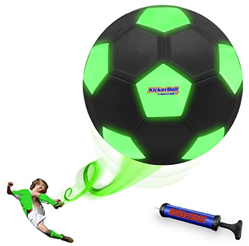 Kickerball Swerve and Curve Size 4 Soccer Ball, Soccer Training Ball with Special Panels to Play Like A Pro, Outdoor and Indoor Use, Fun for Kids and Adults