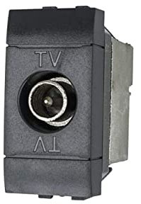 Modulo con Connettore Maschio per Presa Antenna TV Compatibile BTicino Living