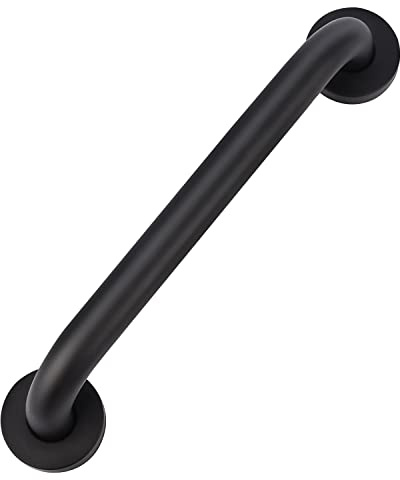 supregear Badezimmer Haltegriff, 60 cm Rutschfester 201 Edelstahl Sicherheits Haltegriff Öl eingeriebener Schwarzer Handlauf für Badewanne Küche Schlafzimmer Dusche, Verdeckte Schraube Wandmontage