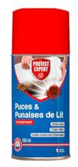 PROTECT EXPERT - Aérosol Anti Puce & Punaise de Lit - Traite les Infestations - Action Choc - Effet Foudroyant- Traite 100 m3 - Insecticide - PUPA150